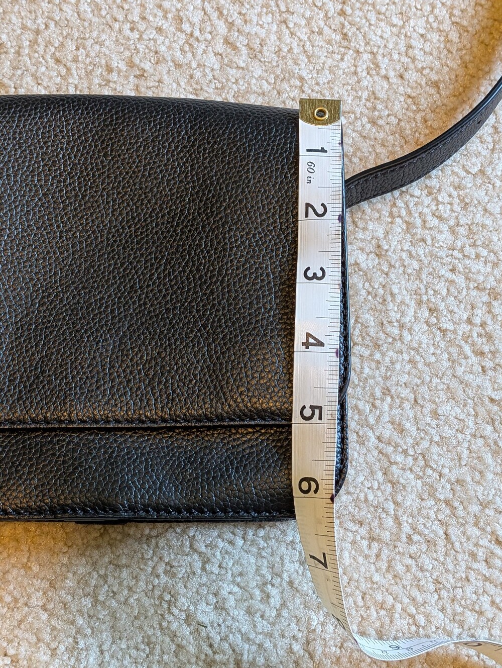 Away Black Pebbled Leather Crossbody Bag - Picture 13 of 15